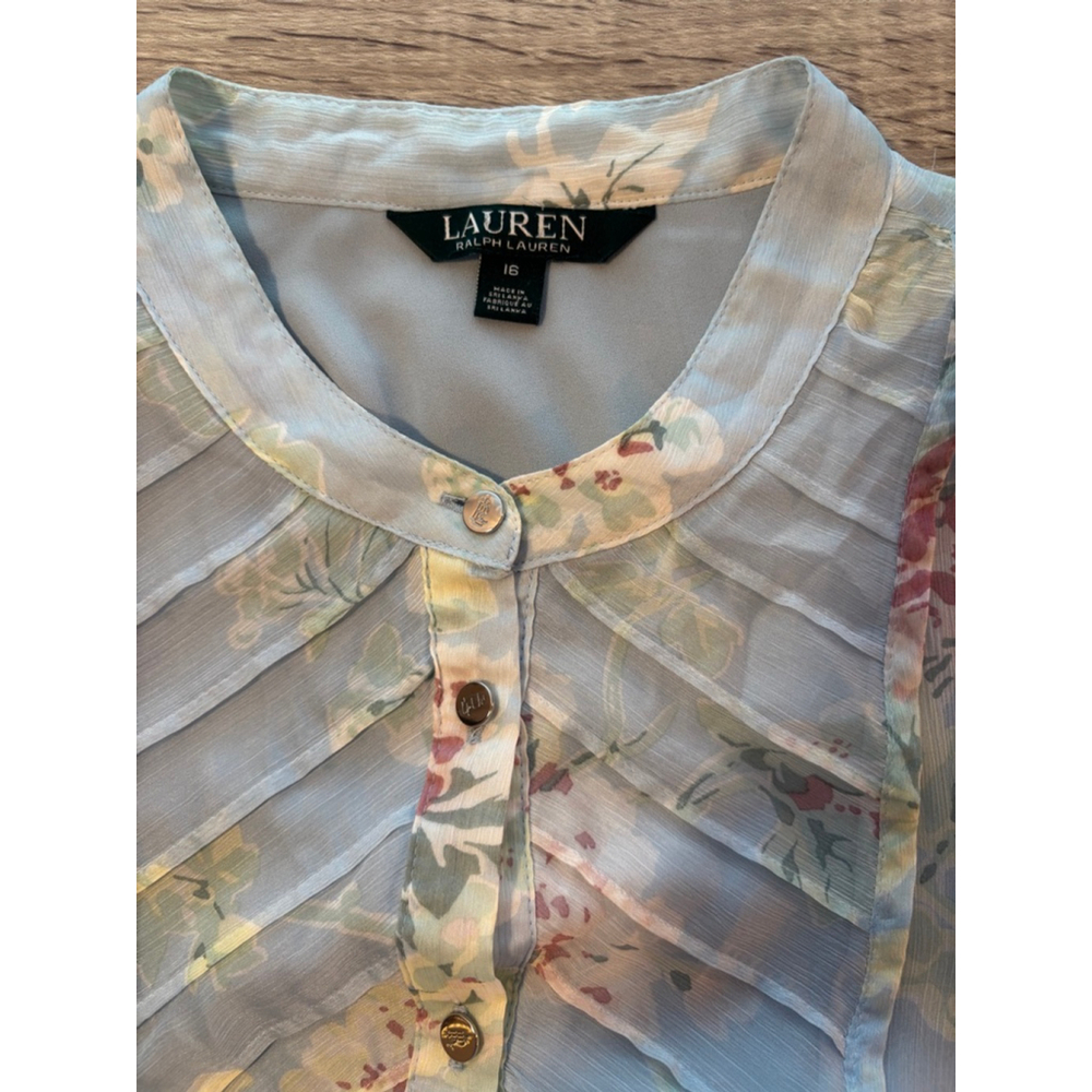Lauren Ralph Lauren Floral Print Ruffle Midi Dress 16 - Picture 6 of 12